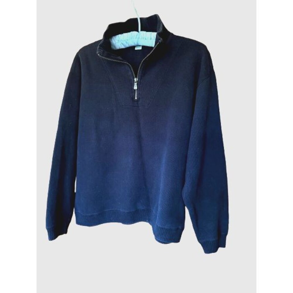 Tommy Bahama Men's XS Black 1/4 Zip Mock Neck Sweatshirt EUC